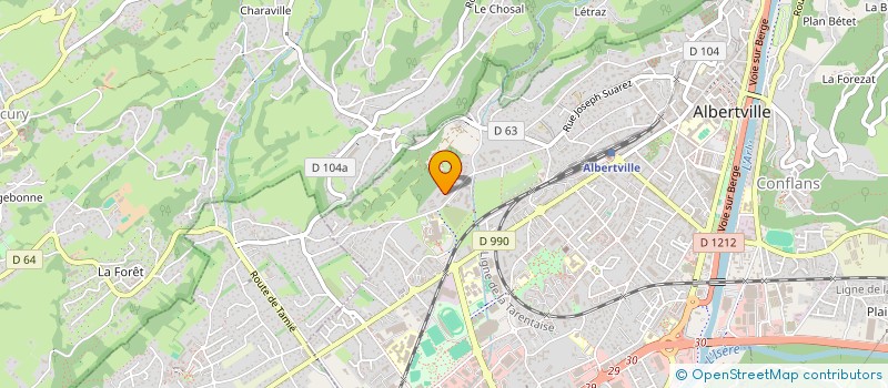 localisation de l'entreprise MADAME VIRGINIE BRUNIER  ALBERTVILLE