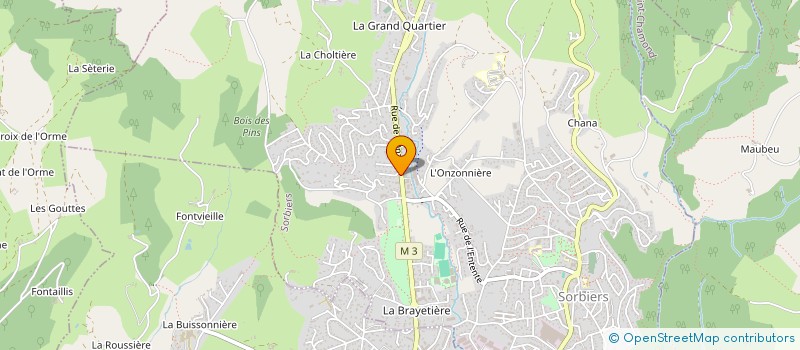 localisation de l'entreprise MADAME VIRGINIE BRUYERE à SORBIERS
