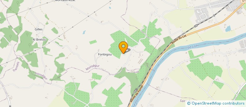 localisation de l'entreprise MADAME VIRGINIE BUENO  MONSEGUR