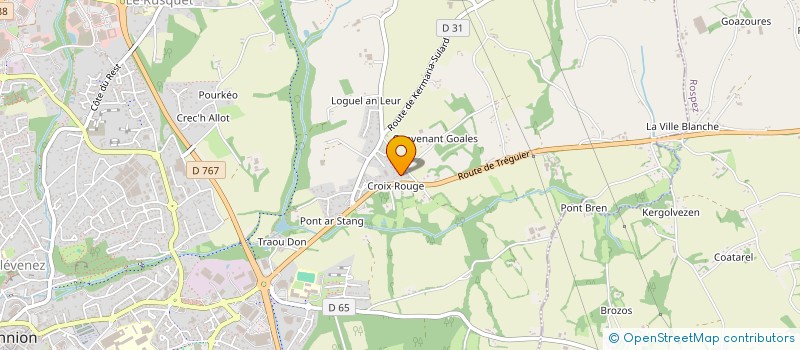 localisation de l'entreprise MADAME VIRGINIE CALVEZ à LANNION