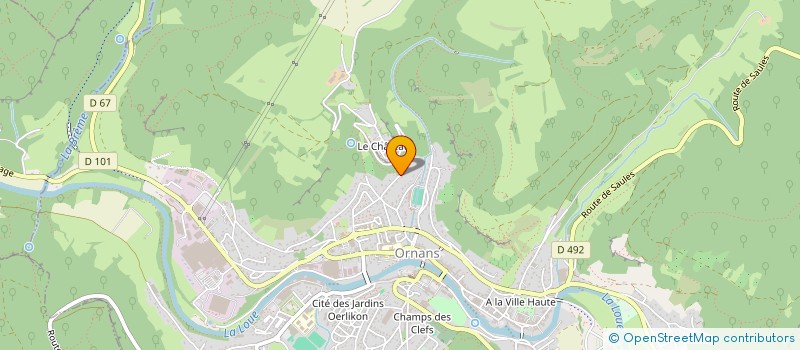 localisation de l'entreprise MADAME VIRGINIE CALVI  ORNANS