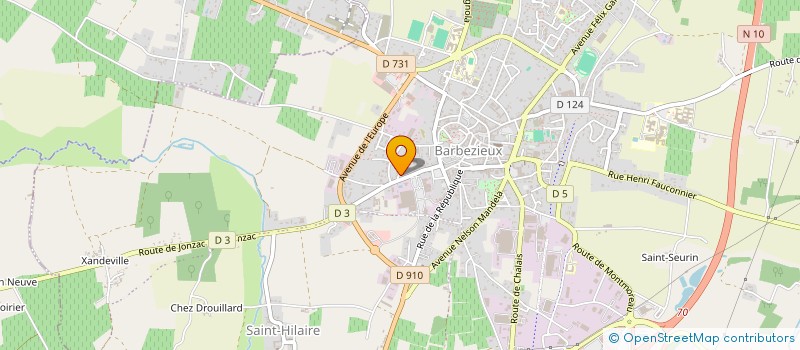 localisation de l'entreprise MADAME VIRGINIE CHANTEGREILH  BARBEZIEUX-SAINT-HILAIRE