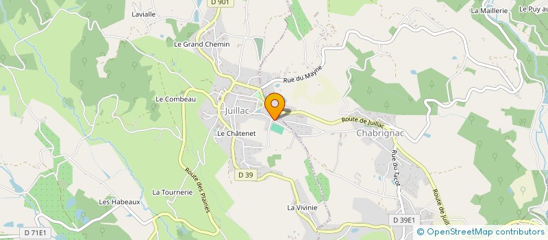 localisation de l'entreprise MADAME VIRGINIE CHASSING  OBJAT