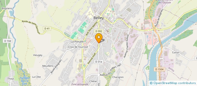 localisation de l'entreprise MADAME VIRGINIE CHAUDET  BELLEY