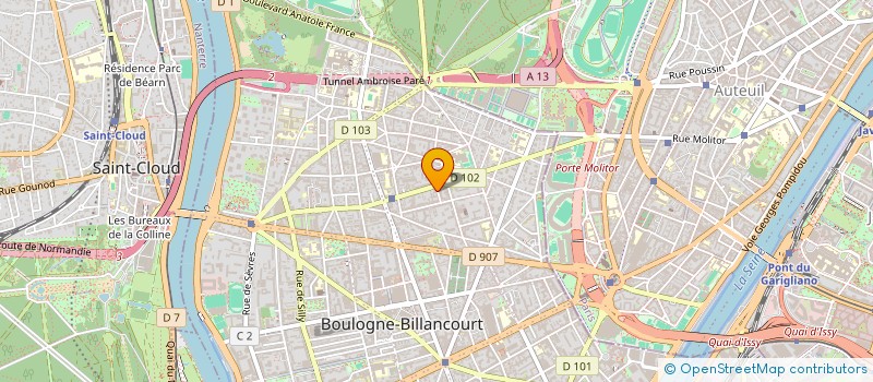 localisation de l'entreprise MADAME VIRGINIE CHAUTARD  BOULOGNE-BILLANCOURT