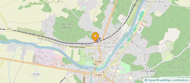 localisation de l'entreprise MADAME VIRGINIE CHAUVEAU à LA FERTE-SOUS-JOUARRE