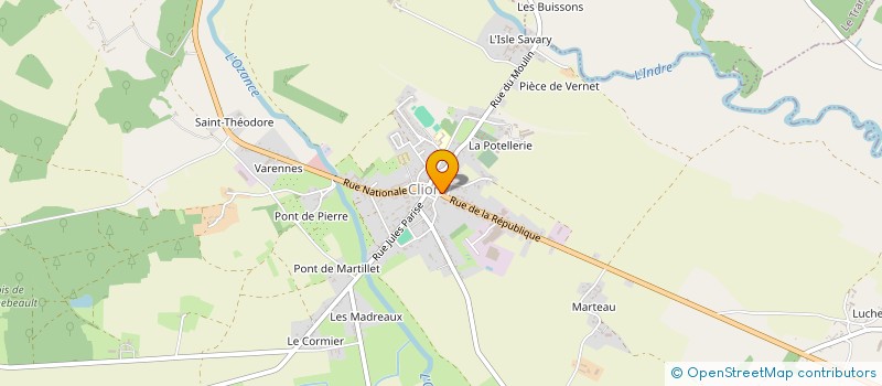 localisation de l'entreprise MADAME VIRGINIE CHILLOUX à CLION