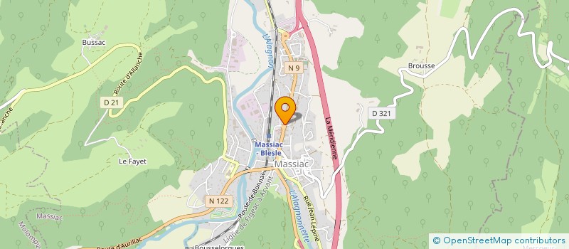 localisation de l'entreprise MADAME VIRGINIE CLAPIER à MASSIAC