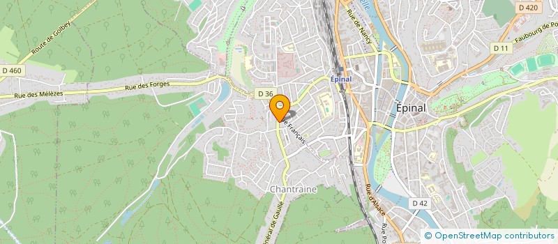 localisation de l'entreprise MADAME VIRGINIE CLEMENT  EPINAL