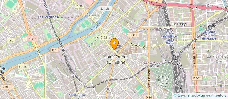 localisation de l'entreprise MADAME VIRGINIE CLEMENT  SAINT-OUEN-SUR-SEINE