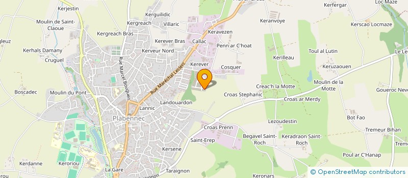 localisation de l'entreprise MADAME VIRGINIE COURONNE  PLABENNEC