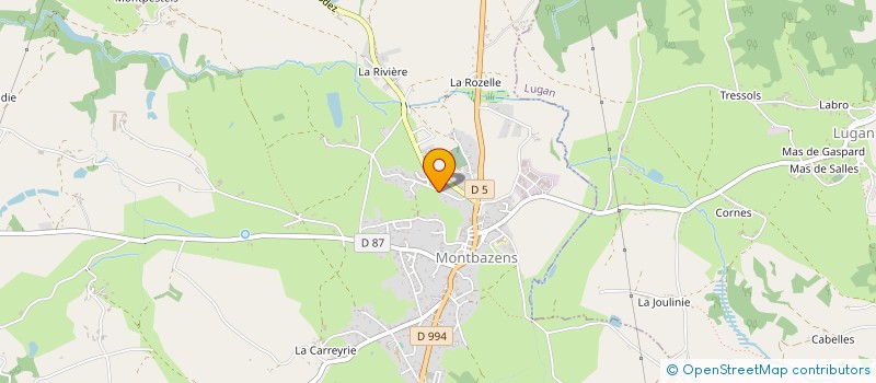 localisation de l'entreprise MADAME VIRGINIE CUEILLE  MONTBAZENS