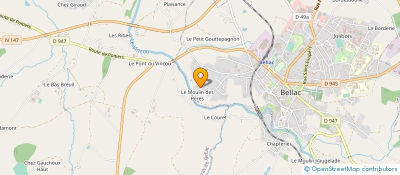 localisation de l'entreprise MADAME VIRGINIE DAMOUR à BELLAC