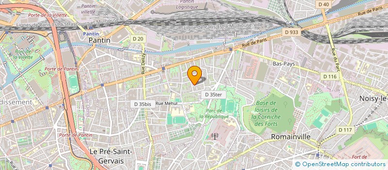 localisation de l'entreprise MADAME VIRGINIE DAVID  PANTIN