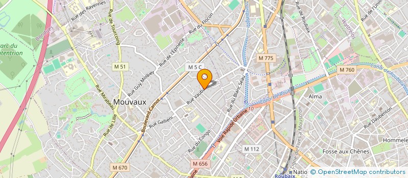 localisation de l'entreprise MADAME VIRGINIE DE ABREU  MOUVAUX