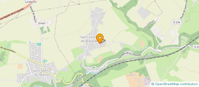 localisation de l'entreprise MADAME VIRGINIE DEMARES  SAINT-LAURENT-DE-BREVEDENT