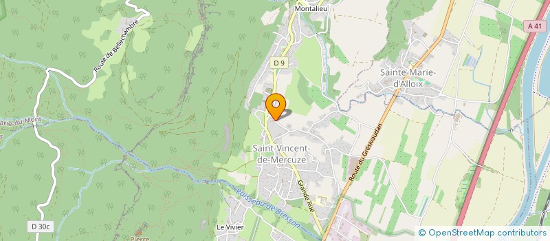localisation de l'entreprise MADAME VIRGINIE DENOYER  SAINT-VINCENT-DE-MERCUZE