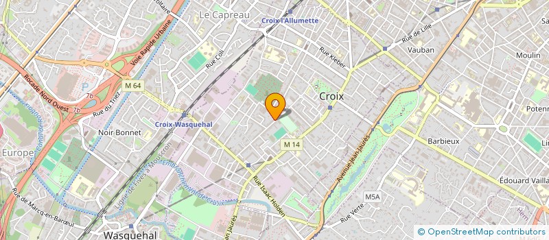 localisation de l'entreprise MADAME VIRGINIE DERVAUX  CROIX