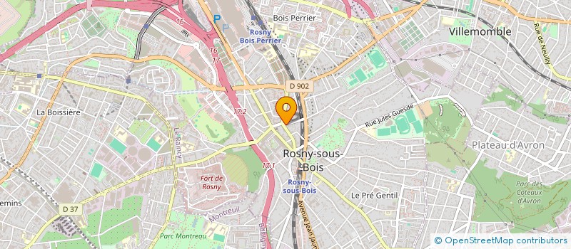 localisation de l'entreprise MADAME VIRGINIE DESPREZ à ROSNY-SOUS-BOIS