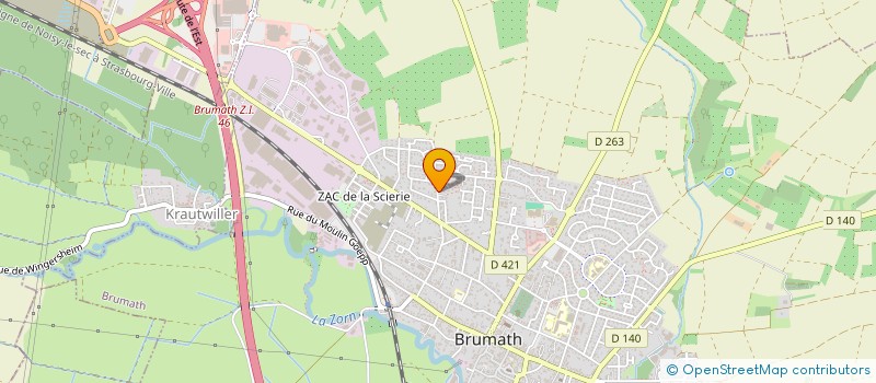 localisation de l'entreprise MADAME VIRGINIE DEVAUX  BRUMATH