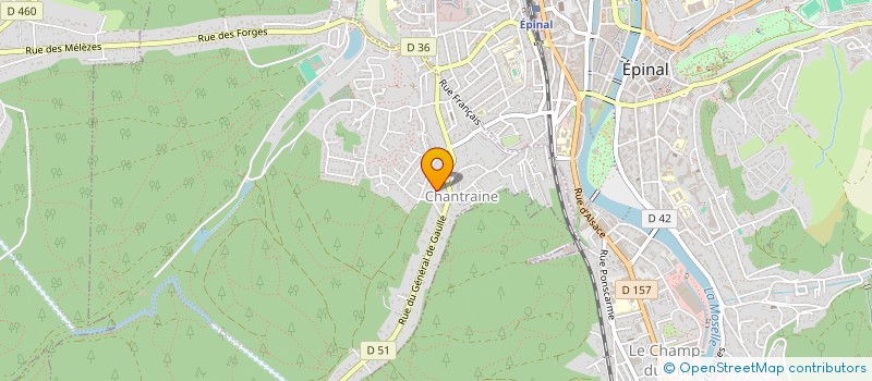 localisation de l'entreprise MADAME VIRGINIE DIEUDONNE  CHANTRAINE