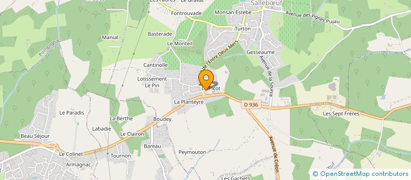 localisation de l'entreprise MADAME VIRGINIE DONAN-GOBINOT  SALLEBOEUF