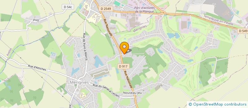 localisation de l'entreprise MADAME VIRGINIE DULOT  MERIGNIES