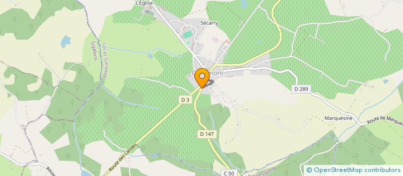 localisation de l'entreprise MADAME VIRGINIE ETURE  COCUMONT