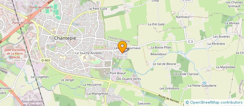 localisation de l'entreprise MADAME VIRGINIE FEVRIER  CHANTEPIE