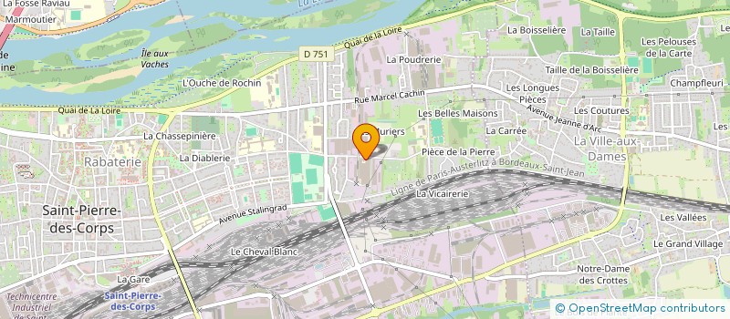 localisation de l'entreprise MADAME VIRGINIE FLOUTIER  SAINT-PIERRE-DES-CORPS