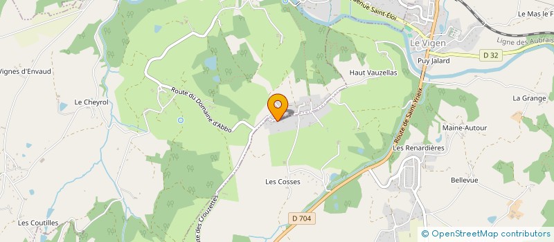 localisation de l'entreprise MADAME VIRGINIE FOURNIER à LE VIGEN