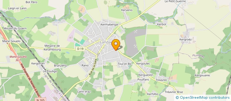 localisation de l'entreprise MADAME VIRGINIE FRAVALO à LANDAUL