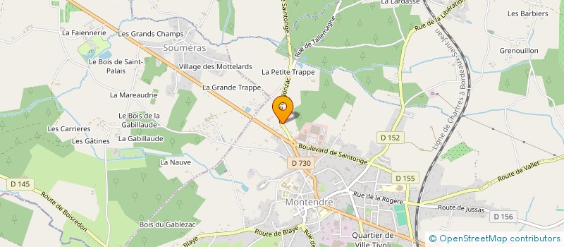 localisation de l'entreprise MADAME VIRGINIE FRELIER  MONTENDRE