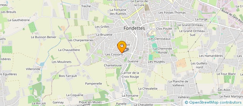 localisation de l'entreprise MADAME VIRGINIE GAILLARD à FONDETTES