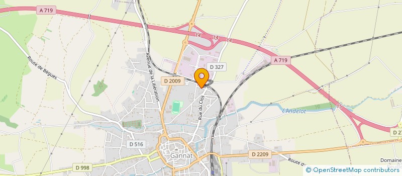 localisation de l'entreprise MADAME VIRGINIE GALLINAS  GANNAT