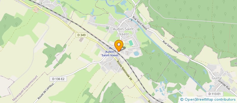 localisation de l'entreprise MADAME VIRGINIE GAMAIN  AUBIN-SAINT-VAAST