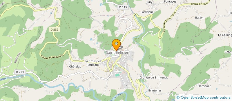 localisation de l'entreprise MADAME VIRGINIE GAY  SAINT-FELICIEN