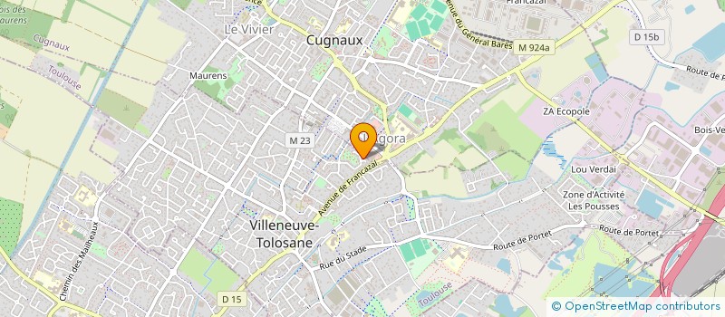 localisation de l'entreprise MADAME VIRGINIE GENEAU à VILLENEUVE-TOLOSANE