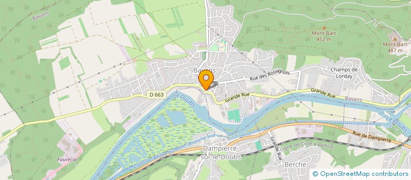 localisation de l'entreprise MADAME VIRGINIE GENEVOIS  BAVANS