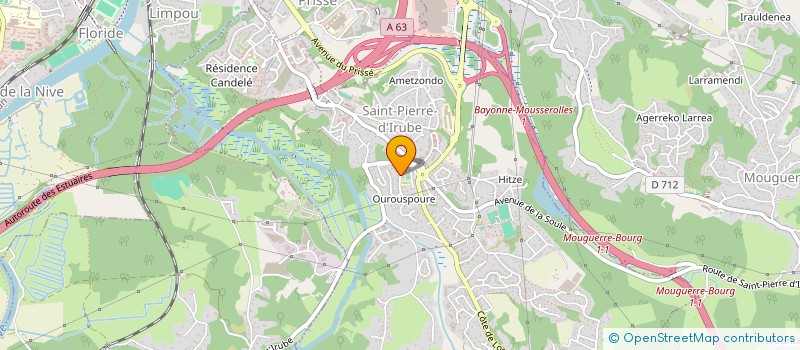 localisation de l'entreprise MADAME VIRGINIE GEYNET  SAINT-PIERRE-D'IRUBE