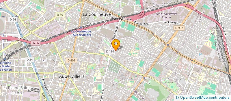 localisation de l'entreprise MADAME VIRGINIE GILBERT à AUBERVILLIERS