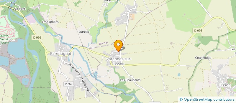 localisation de l'entreprise MADAME VIRGINIE GIMENEZ  VARENNES-SUR-USSON