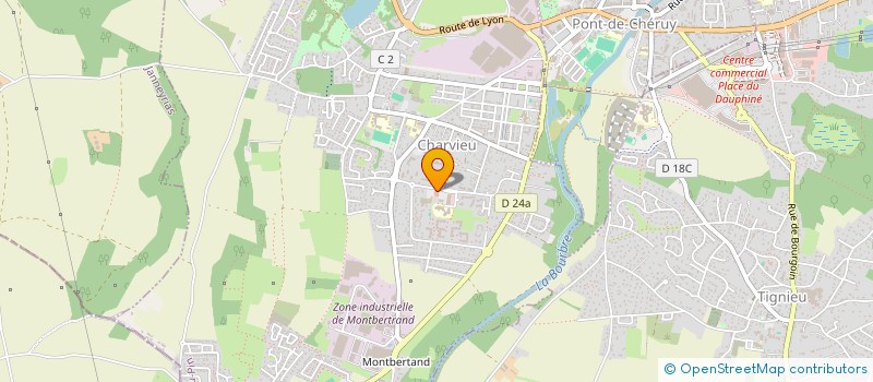 localisation de l'entreprise MADAME VIRGINIE GIRAUD  CHARVIEU-CHAVAGNEUX