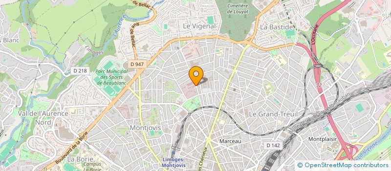 localisation de l'entreprise MADAME VIRGINIE GLENISSON à LIMOGES