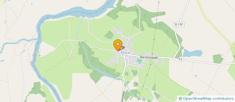 localisation de l'entreprise MADAME VIRGINIE GODEAU  MILLAC