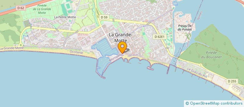 localisation de l'entreprise MADAME VIRGINIE GORET à LA GRANDE-MOTTE