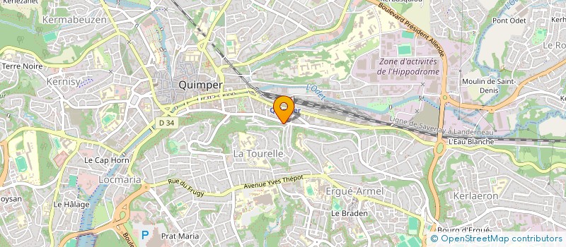 localisation de l'entreprise MADAME VIRGINIE GOUVERITH à QUIMPER