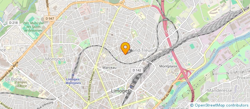 localisation de l'entreprise MADAME VIRGINIE GRANDCOIN à LIMOGES