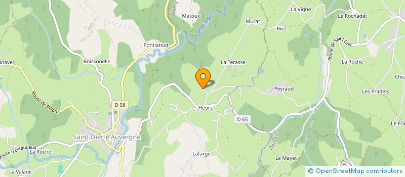 localisation de l'entreprise MADAME VIRGINIE GRANGEON  ST DIER D AUVERGNE