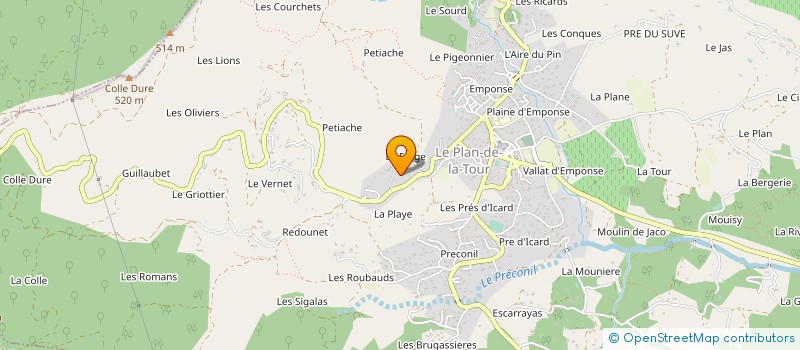 localisation de l'entreprise MADAME VIRGINIE GRAZIANO à LE PLAN-DE-LA-TOUR